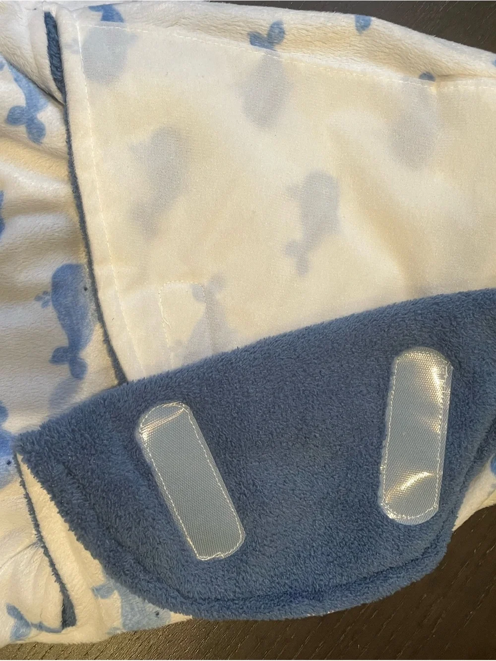 Blue Whale-Print Diaper Cover Swaddle